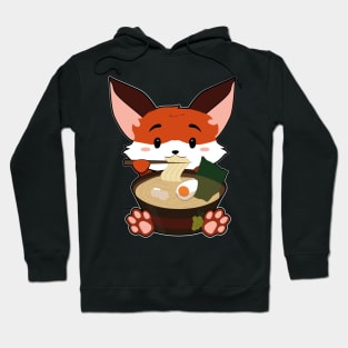 Anime Cute Fox Japanese Ramen Noodles Kawaii Gift print Hoodie